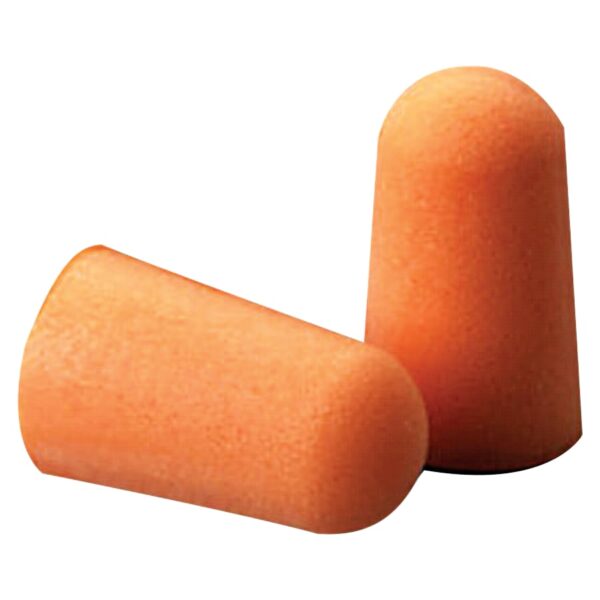 Foam Earplug, Foam, Bright Orange, Uncorded Tapered