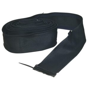 3 in x 50 ft, Medium, Black Nylon, Cable Cover with Zipper