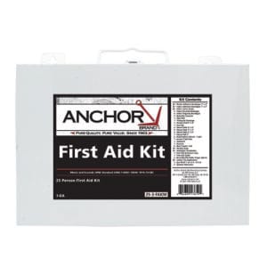 25 Person First Aid Kit, Metal Case, Wall Mount
