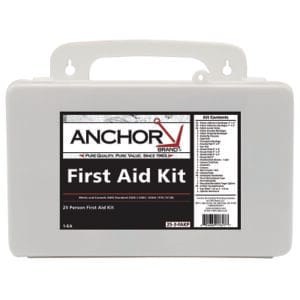 25 Person First Aid Kit, Plastic Case, Wall Mount