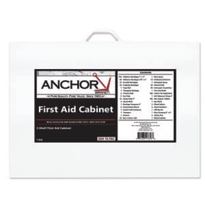 2 Shelf Person First Aid Cabinet, ANSI Z308.1-2015, Steel Cabinet, Includes 500 Pieces