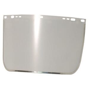 Visor, Clear, Aluminum Bound, 15-1/2 in L x 9 in H, for Jackson Safety Head Gear/Cap Adaptors