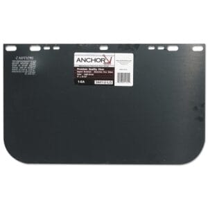 Visor, Light Green, Unbound, 15-1/2 in L x 9 in H, For Jackson Safety Head Gear/Cap Adaptors