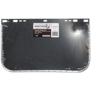 Visor, Dark Green, Aluminum Bound, 15-1/2 in L x 9 in H, for Jackson Safety Head Gear/Cap Adaptors