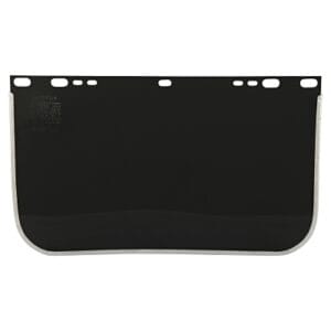 Visor, Shade 5, Aluminum Bound, 15-1/2 in L x 9 in H, for Jackson Safety Head Gear/Cap Adaptors