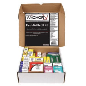 3 Shelf First Aid Cabinet Refill, Cardboard Case, Includes 640 Pieces