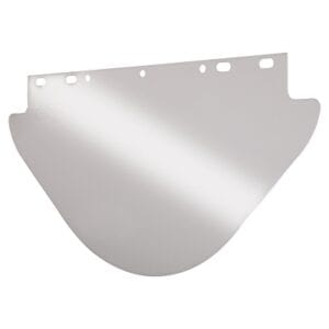 Visor, Clear, Unbound, 19 in L x 9-3/4 in, for Fibre-Metal Head Gear/Cap Adaptors