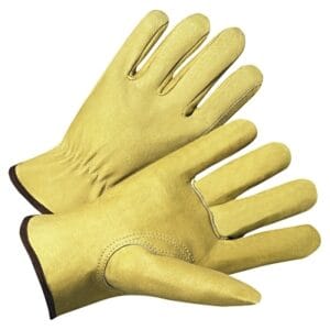 Premium Grain Pigskin Driver Gloves, X-Large, Unlined, Beige