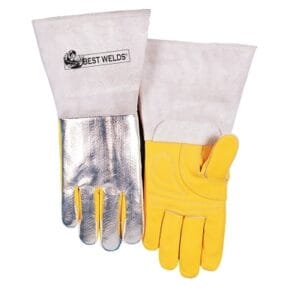 High Heat Welding Gloves, Top Grain Cowhide, X-Large, Buck Tan, COMFOflexB