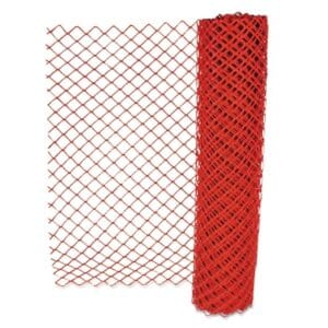 Safety Fence, 4 ft x 50 ft, Polyethylene, Orange, Chain Link Style