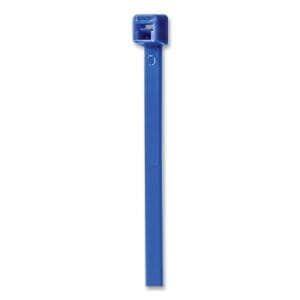 General Purpose Cable Tie, 18 lb Tensile Strength, 4.1 in L, Blue, 100 EA/BG