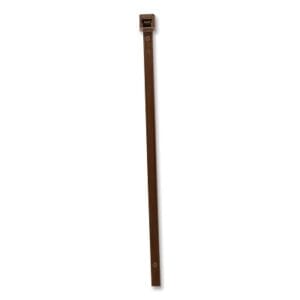 General Purpose Cable Tie, 50 lb Tensile Strength, 11.1 in L, Brown, 100 EA/BG