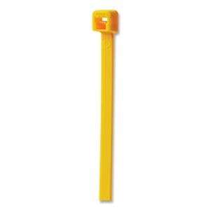 General Purpose Cable Tie, 50 lb Tensile Strength, 14.6 in L, Yellow, 100 EA/BG