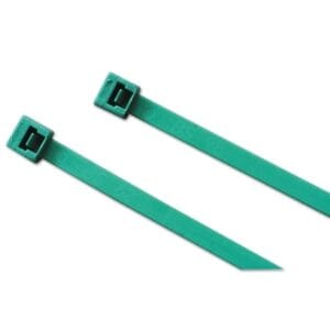 Metal Detectable Cable Tie, 120 lb Tensile Strength, 15 in L, Teal, 100 EA/BG