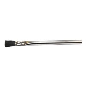 Acid Brush, 3/8 in W, 3/4 in Trim, Black Horsehair Bristle, Tin Ferrule Handle