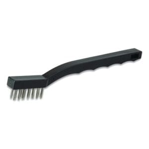 Inspection Brush, 7-1/2 in L, 3 x 7 Rows, Stainless Steel, Straight Plastic Handle