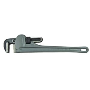 Aluminum Pipe Wrench, 15 Head Angle, Drop Forged Steel Jaw, 24 in