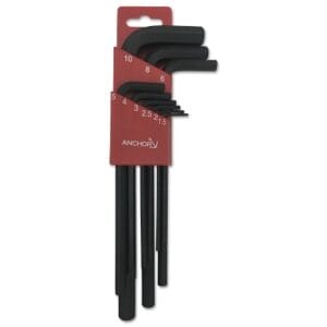 Hex Key Sets with Holders, 22 per set, Metric/SAE