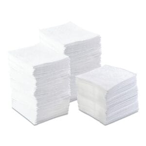 Oil-Only Sorbent Pad, Lightweight, Absorbs 17 gal, 15 in x 17 in, 100 Sheets