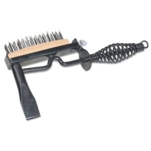 Chipping Hammer, 280 mm L, Chisel with Attached Brush, Spring Handle
