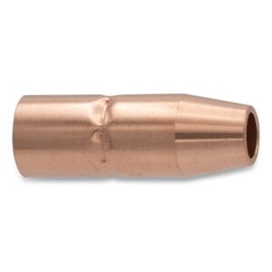 MIG Gun Nozzle, 1/8 in Recess, 1/2 in Bore, Miller Style, Copper