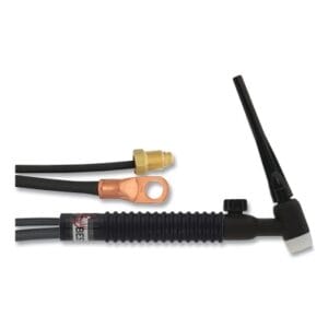17V TIG Torch Package, Air Cooled, 150 A, Rigid Head with Valve, 2-Pc 12.5 ft Cable, Vinyl