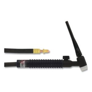 17V TIG Torch Package with TTV-150 Connector, Air Cooled, 150 A, Rigid Head with Valve, 25 ft Cable, Rubber