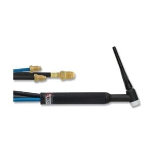 18 TIG Torch Package, Water Cooled, 350 A, Rigid Head, 25 ft Cable, Braided Rubber