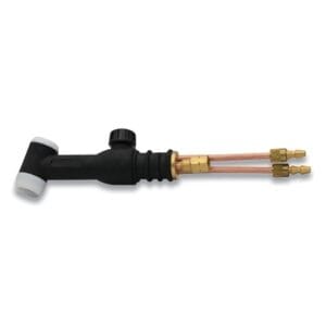 TIG Torch Body, Water Cooled, 350 A, Rigid Head with Valve, For 18 Torch