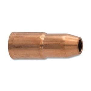 MIG Gun Nozzle, 3/8 in Bore, 1/8 in Recess, Tweco Style 21, Self-Insulated, Copper