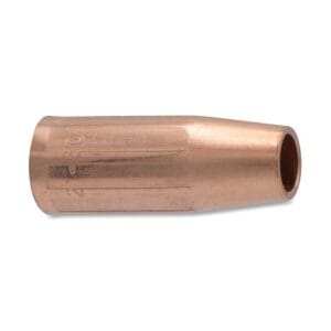 MIG Gun Nozzle, 1/8 in Recess, 1/2 in Bore, For Tweco Style 21, Self-Insulated, Copper