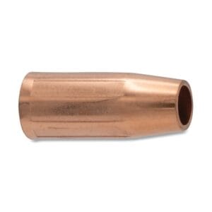 MIG Gun Nozzle, 1/2 in Bore, Flush, Tweco Style 21, Self-Insulated, Copper