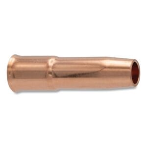 MIG Gun Nozzle, 1/2 in Bore, 1/8 in Recess, Tweco Style 22, Short-Stop