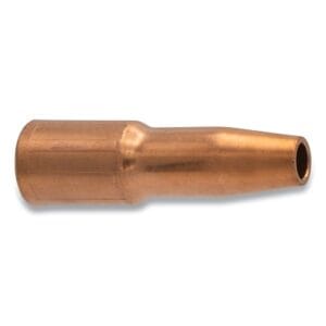 MIG Gun Nozzle, 3/8 in Bore, Flush, Tweco Style 23, Self-Insulated, Copper