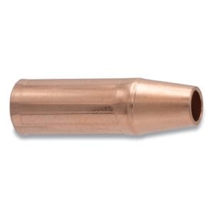MIG Gun Nozzle, 1/2 in Bore, Flush, Tweco Style 23, Self-Insulated, Copper