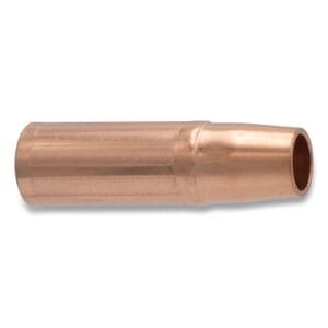 MIG Gun Nozzle, 1/8 in Recess, 5/8 in Bore, Tweco Style 23, Self-Insulated, Copper