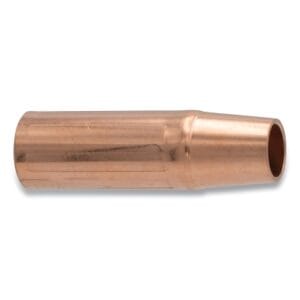 MIG Gun Nozzle, 5/8 in Bore, Flush, Tweco Style 23, Self-Insulated, Copper