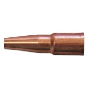 MIG Gun Nozzle, 3/8 in Bore, Flush, Tweco Style 23, Tapered, Self-Insulated, Copper