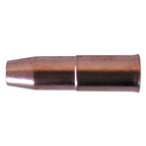 MIG Gun Nozzle, 1/2 in Bore, 1/8 in Recess, Tweco Style 24A, Short Stop, Copper