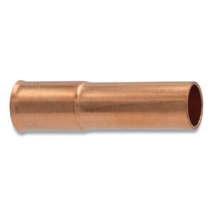 MIG Gun Nozzle, 3/4 in Bore, 1/8 in Recess, Tweco Style 24A, Short Stop, Copper