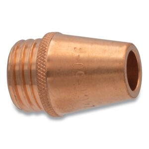 MIG Gun Nozzle, 1/2 in Bore, Flush, Tweco Style 24CT, Coarse Thread, Copper