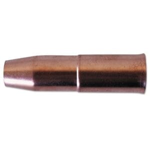 MIG Gun Nozzle, 3/4 in Bore, 1/8 in Recess, Tweco Style 24CT, Coarse Thread, Copper