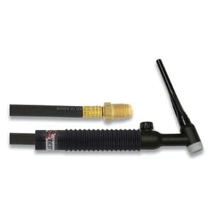 26V TIG Torch Package, Air Cooled, 200 A, Rigid Head with Valve, 25 ft Cable, Rubber