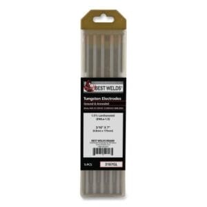 1.5%anthanated Tungsten Electrode, 3/16 in x 7 in, 5 PK