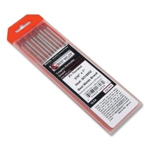 2% Thoriated Tungsten Electrode, 3/32 in x 7 in, 10 PK