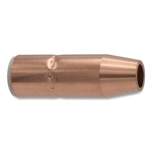MIG Gun Nozzle, 1/2 in Bore, 1/8 in Recess, Tregaskiss Style, Insulated, Copper