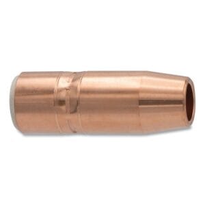 MIG Gun Nozzle, 5/8 in Bore, 1/4 in Recess, Tregaskiss Style, Heavy-Duty, Insulated, Copper
