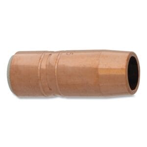 MIG Gun Nozzle, 3/4 in Bore, 1/8 in Recess, Tregaskiss Style, Heavy-Duty, Insulated, Copper