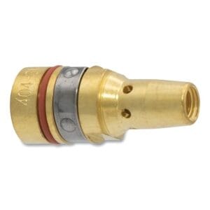 Nozzle Retainer/Diffuser, Brass, Converts Miller FasTip to Best Welds Heavy Duty Tip, Tregaskiss Style
