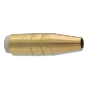 MIG Gun Nozzle, 3/8 in Bore, Brass, Bernard Style, Tapered, Brass